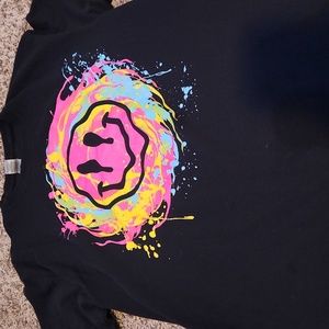 Splattered paint smiley face